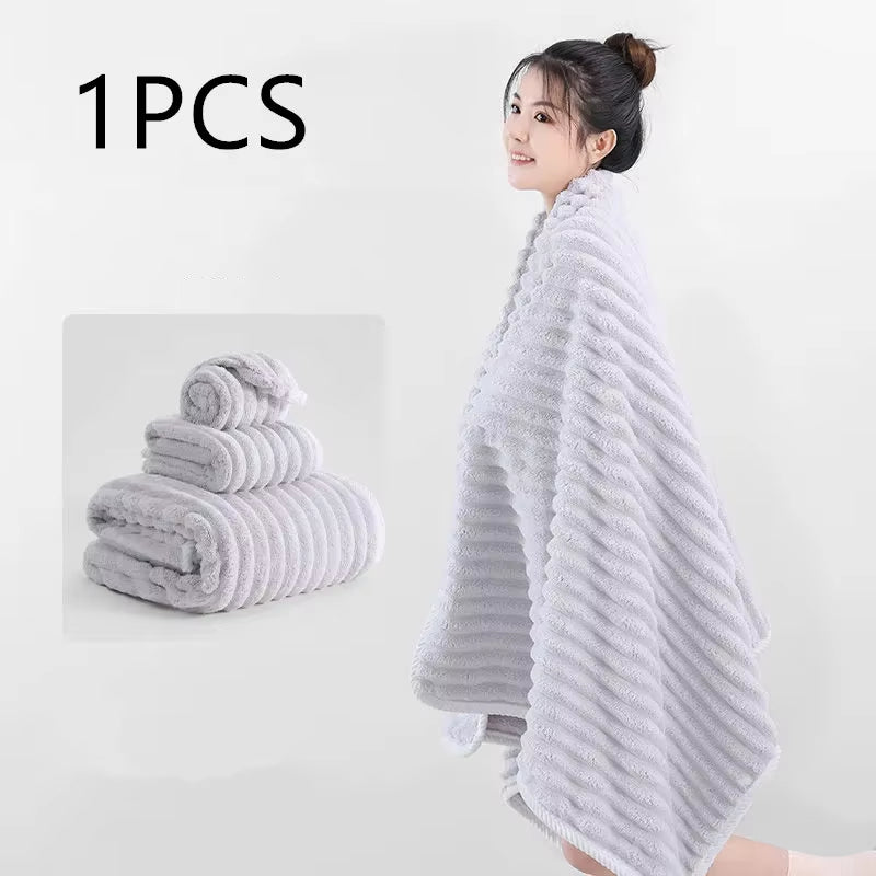 Thickened Towel, Coral Fleece Towel, Absorbent Towel, Candy Fleece Quick Drying Towel, Men'S and Women'S Adult Home Towel
