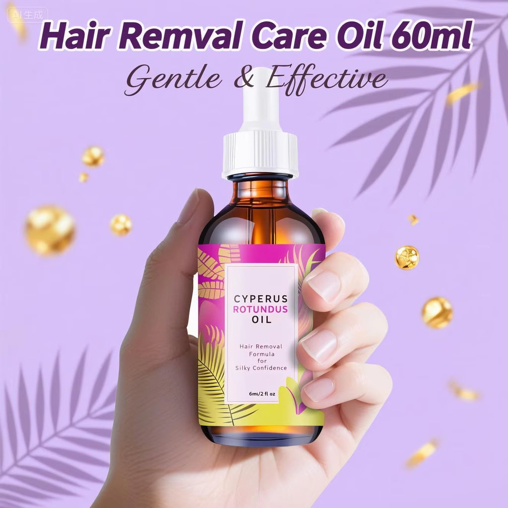 Natural Hair Minimizing & Skin Softening Oil 60Ml - Jojoba & Almond Formula for Gentle Hair Growth & Smooth Skin Feel.