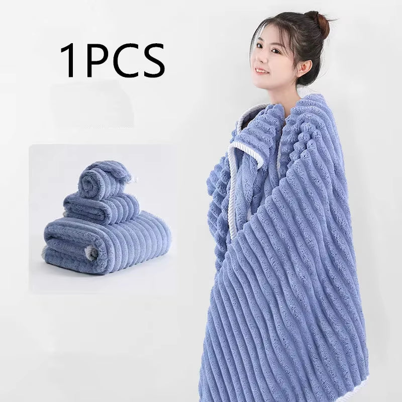 Thickened Towel, Coral Fleece Towel, Absorbent Towel, Candy Fleece Quick Drying Towel, Men'S and Women'S Adult Home Towel