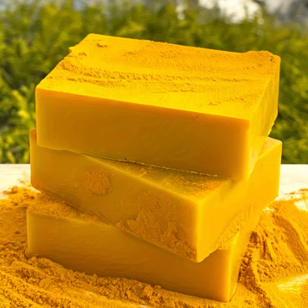 Turmeric Acne Removing and Whitening Essential Oil Soap with Collagen Protein and Citric Acid Lemon Handmade Scrubbing Soap