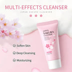 Revitalize Your Skin with Laikou Sakura Facial Cleanser - Deep Cleansing, Oil Control & Brightening Face Wash for All Skin Types - 50g