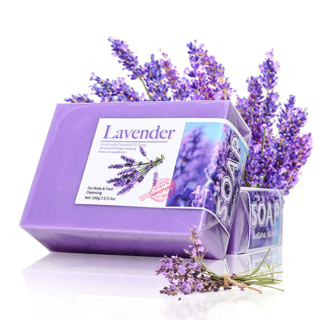 Indulge in Luxury with Our Natural Organic Lavender Essential Oil Handmade Soap - Perfect for Cleansing, Refreshing, and Oil Control!