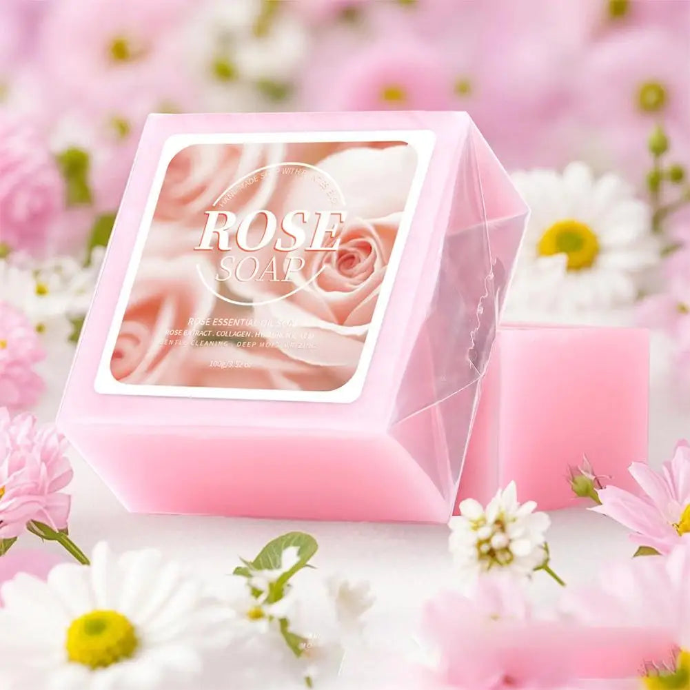 Experience Radiant Skin with Our Handmade Turmeric Rose Cleansing Soap - Natural Essential Oil Formula for Women