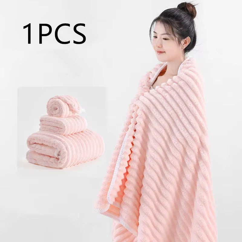 Thickened Towel, Coral Fleece Towel, Absorbent Towel, Candy Fleece Quick Drying Towel, Men'S and Women'S Adult Home Towel