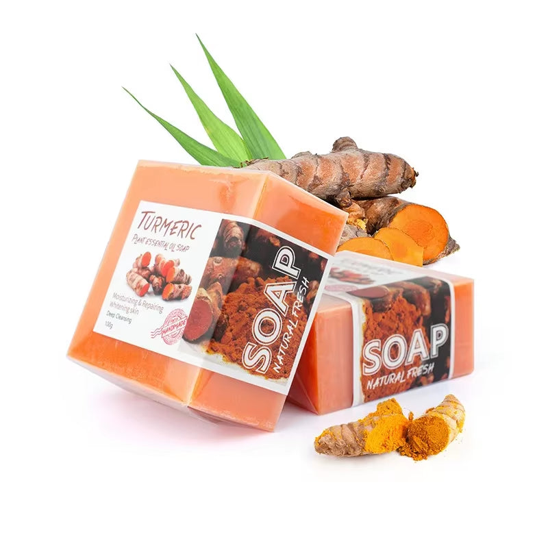 Handmade Natural Goat Milk Silk Wormwood Soap with Aloe Ginseng Ginger Papaya Strawberry Lemon - Facial & Bath Natural Soap