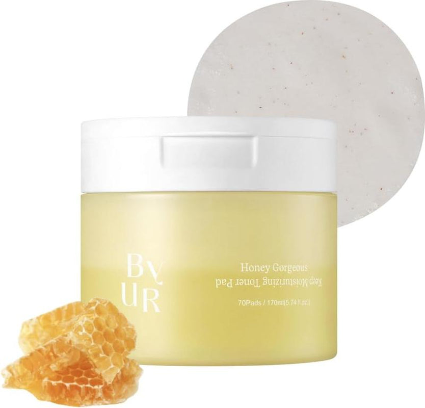 Manuka Honey Ceramide Toner Pads (70PCS) – Deep Hydration, Skin Barrier Repair & Pore Smoothing