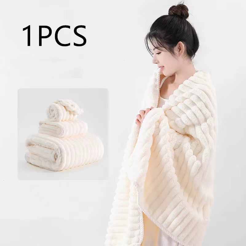 Thickened Towel, Coral Fleece Towel, Absorbent Towel, Candy Fleece Quick Drying Towel, Men'S and Women'S Adult Home Towel
